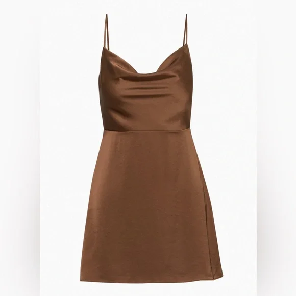 Aritzia Sunday Best Satin Mini Dress - Picture 3 of 7
